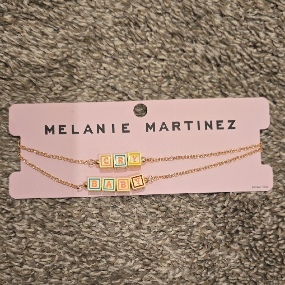 Melanie Martinez Gold Cry Baby Necklace Set